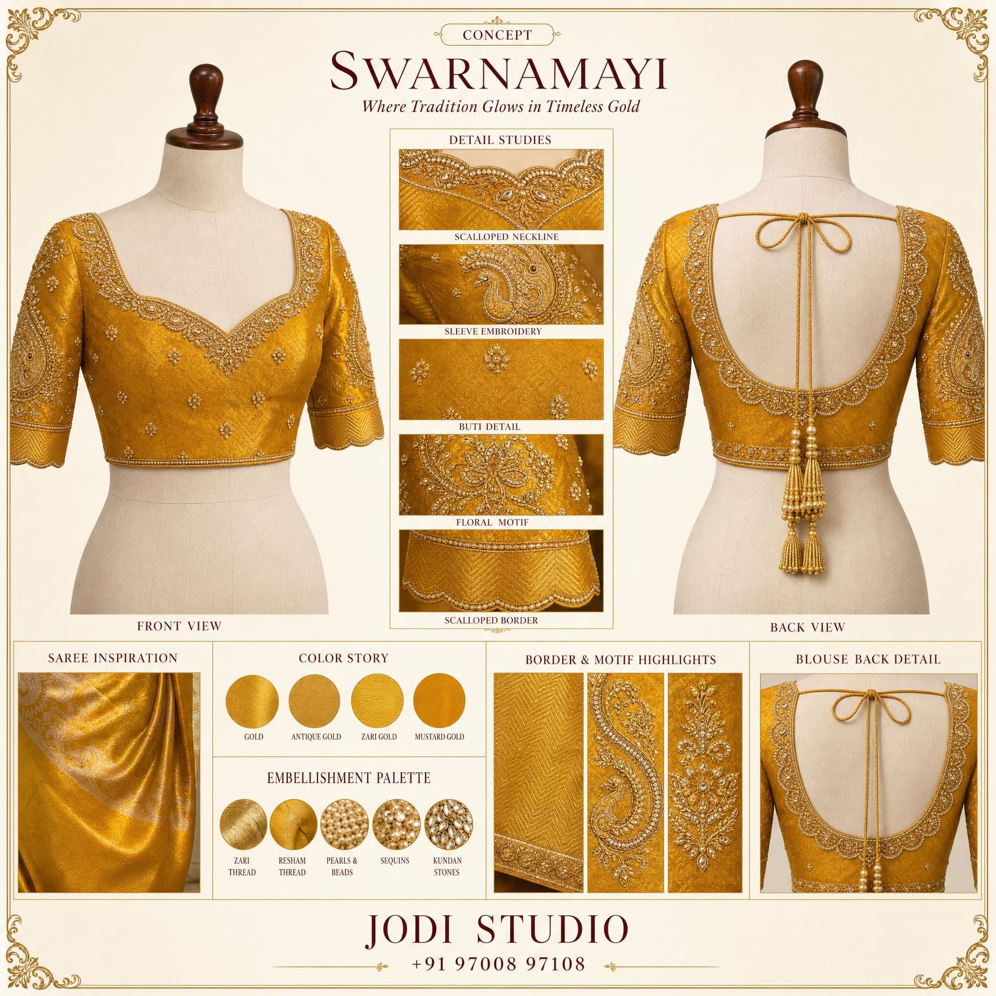 I wanted bridal blouse, designed to be generated