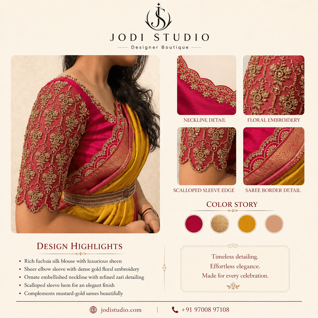 Elegant Embroidered Saree