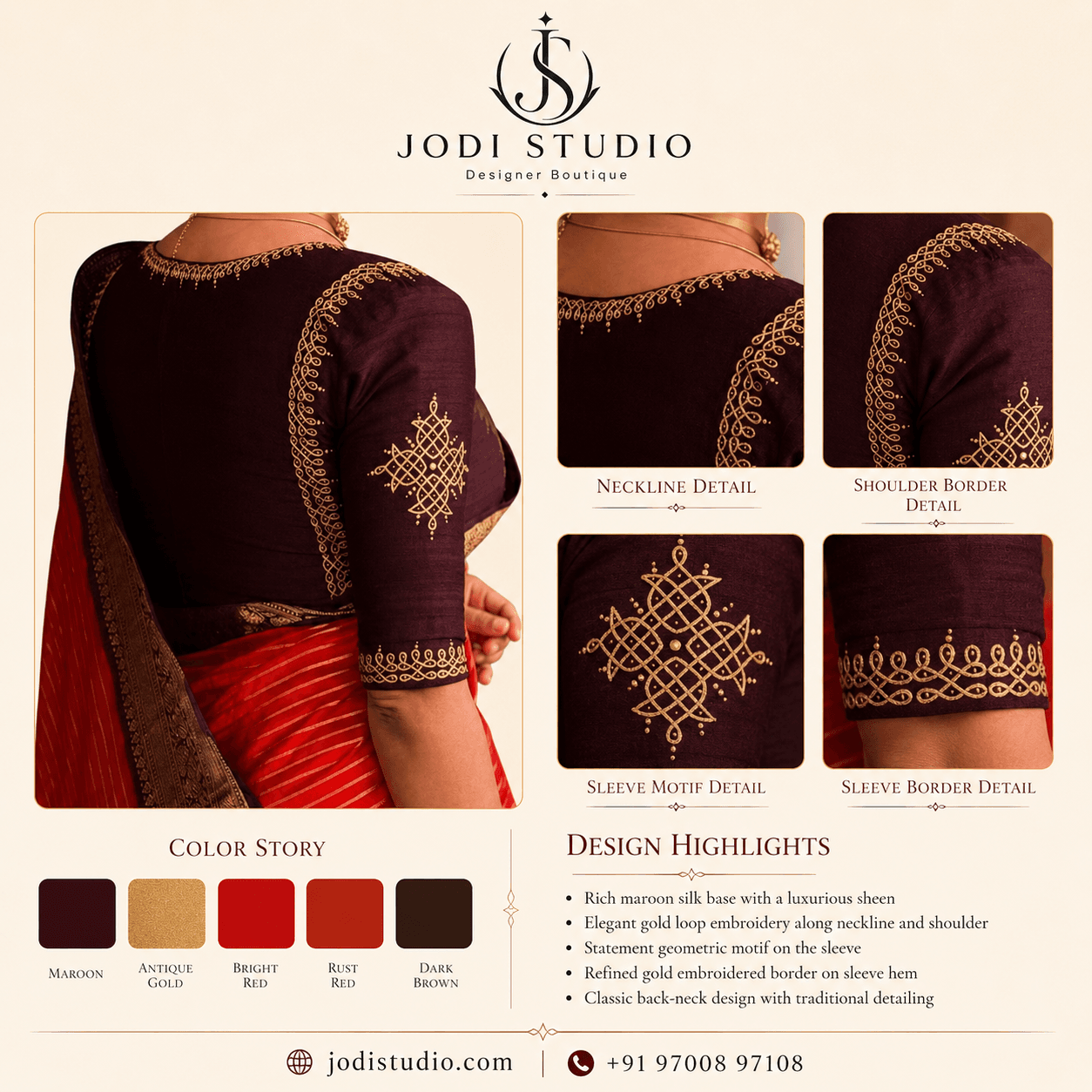 Elegant Maroon Blouse