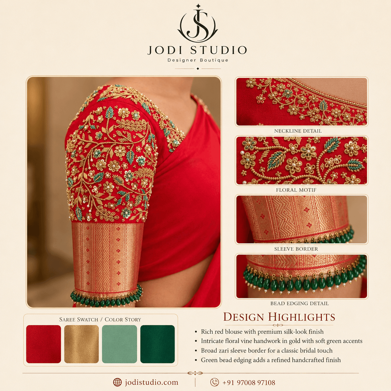 Elegant Red Saree Design