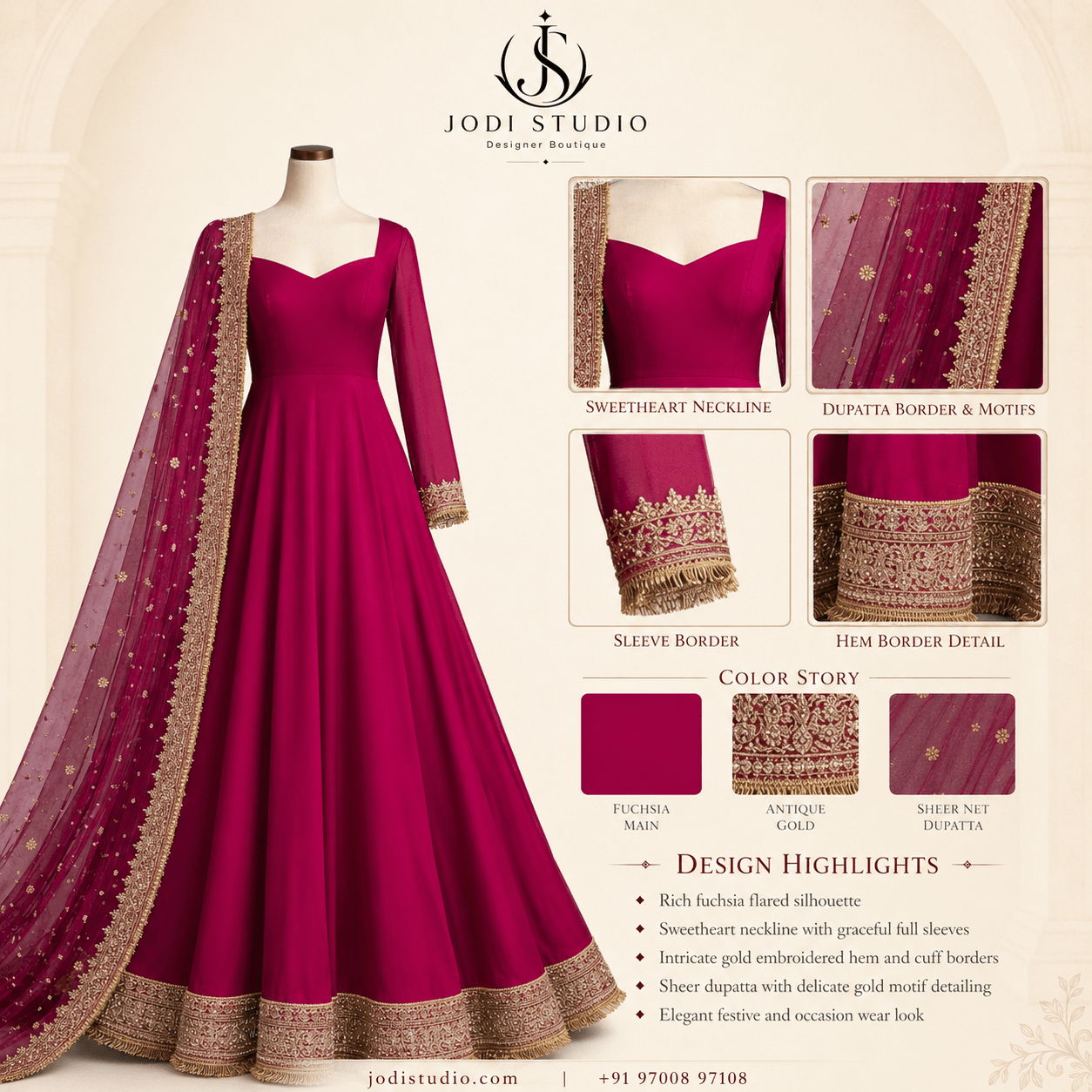 Fuchsia Elegance Gown