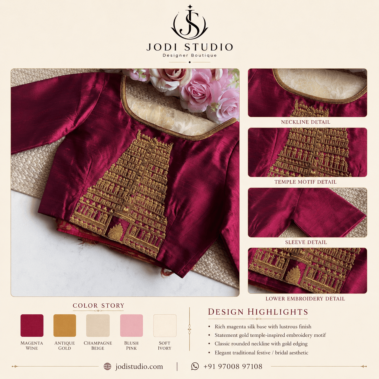 Regal Magenta Blouse
