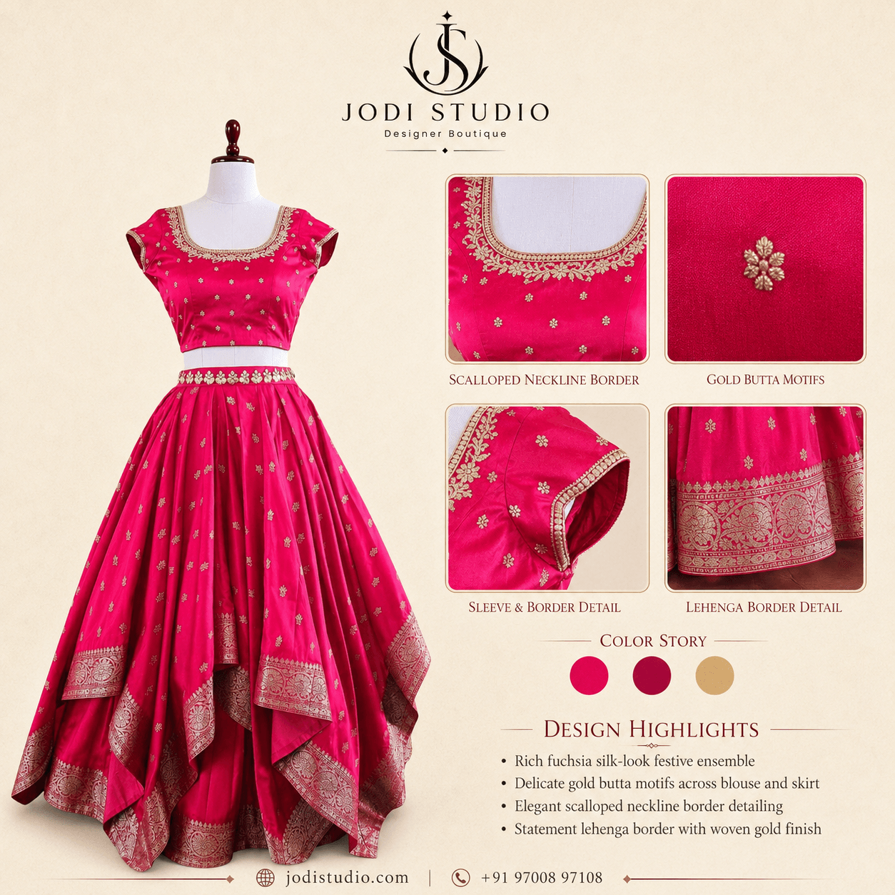 Regal Pink Festive Ensemble