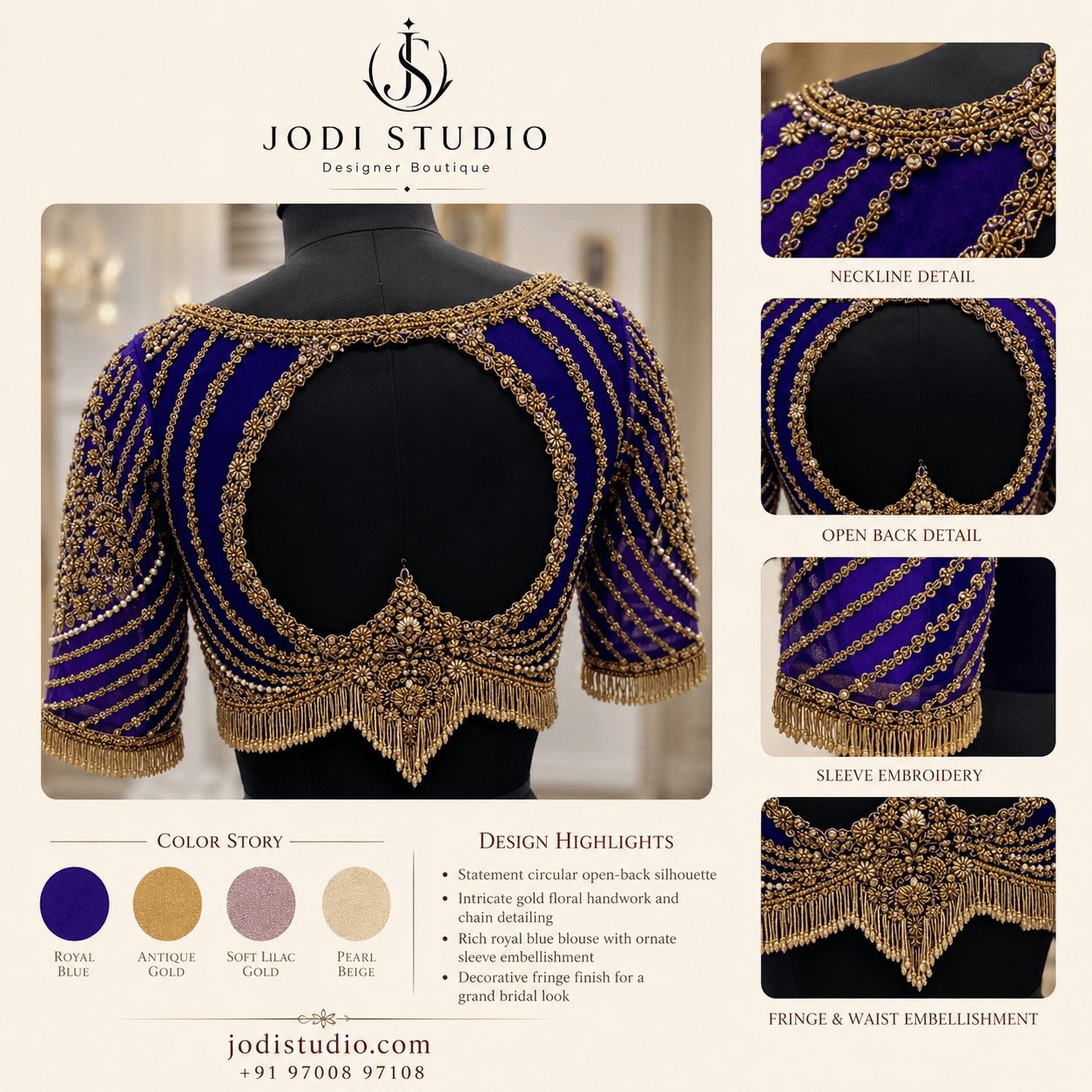 Regal Royal Blue Blouse