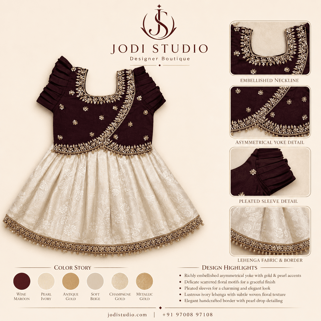 Regal Wine Lehenga Dress