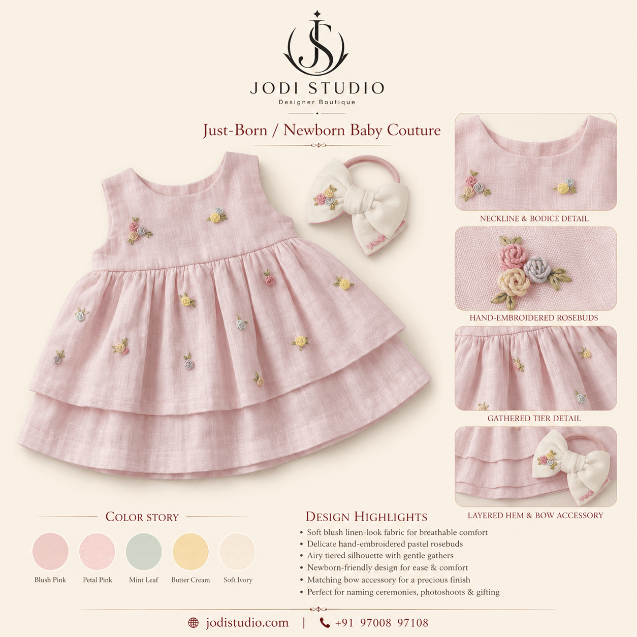 Blush Blossom Baby Dress