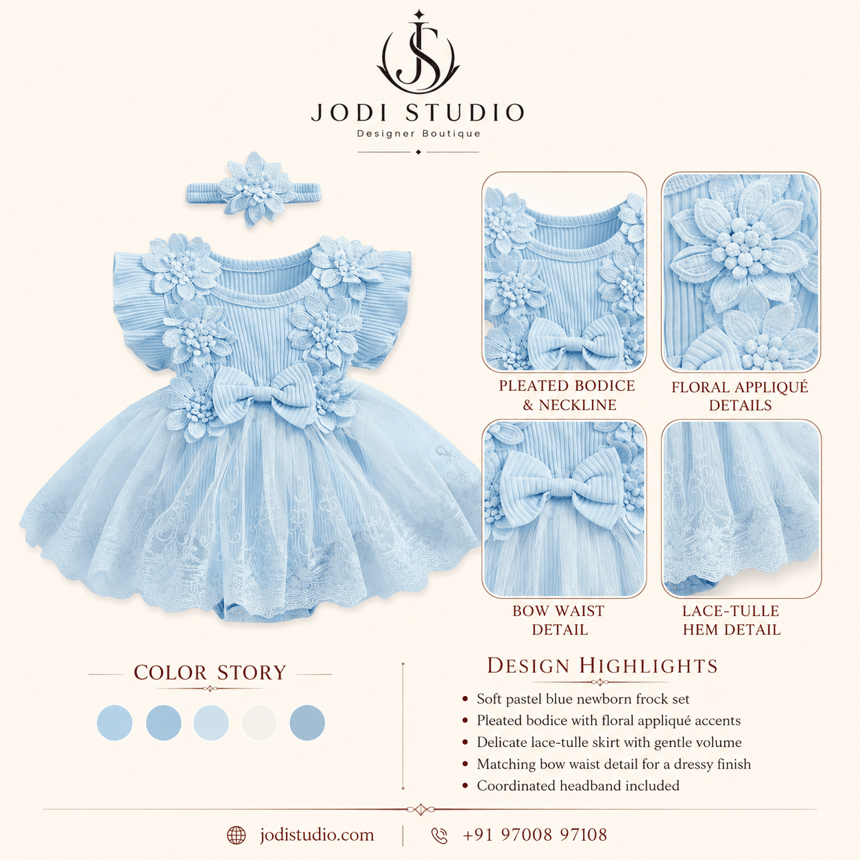 Charming Blue Baby Dress