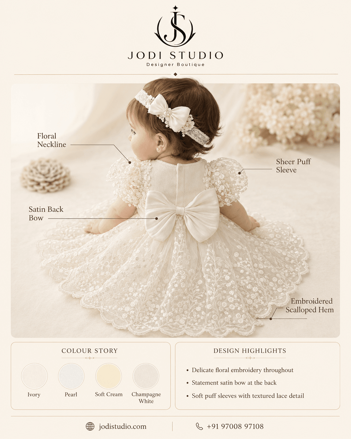 Elegant Floral Baby Dress